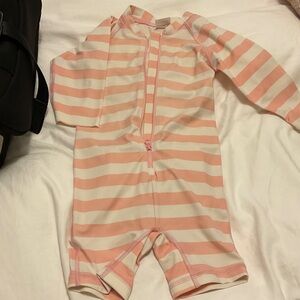 Hanna Andersson Pink Striped Kids Bodysuit
